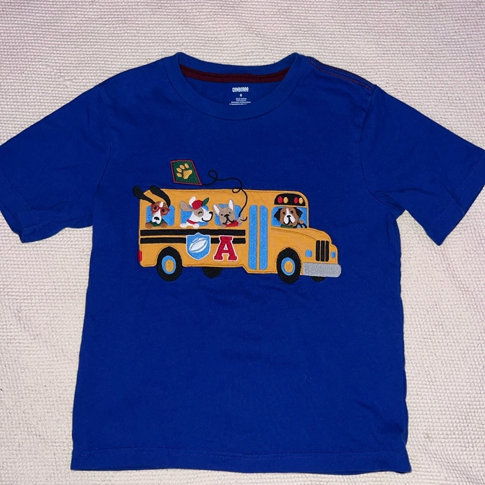Gymboree School Bus embroidered school bus shirt